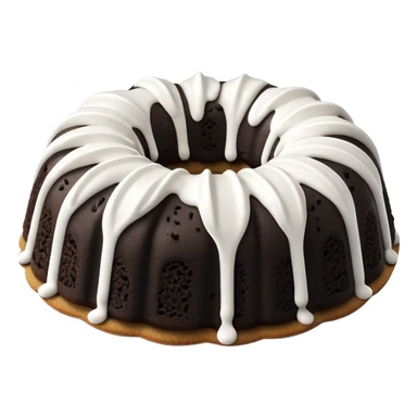 white frosting only Oreo cookie bundt cake sticker