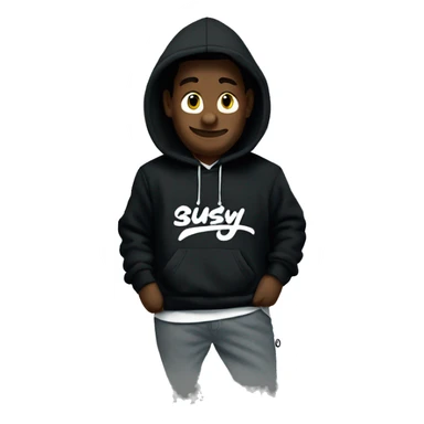 Black Stussy Nike hoodie  sticker