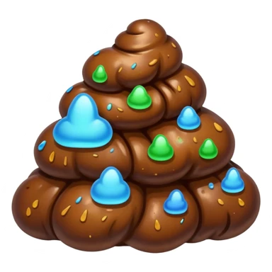 Caca énorme multicolore sticker