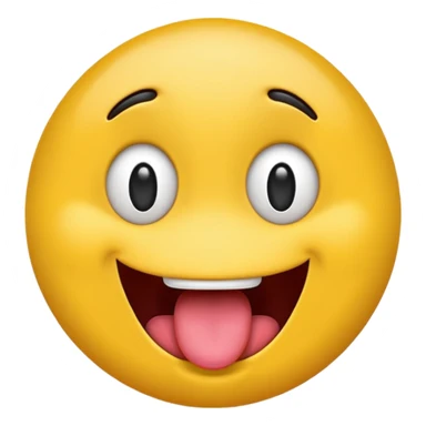 make a cross eyed esotropia emoji with tounge out sticker