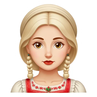 traditional polish european woman simple-traditional  sticker