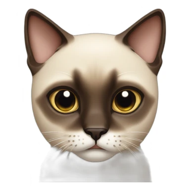 Very angry Siamese cat with dark brown hair sticker