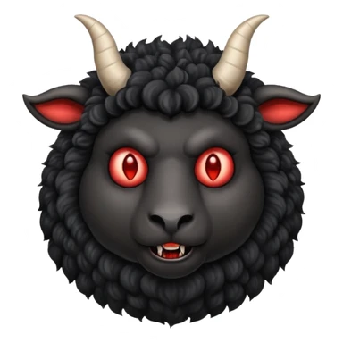 Black sheep with devil horns sticker