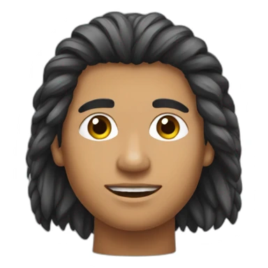 indigena de la amazonia,men,cabelo tigela  sticker