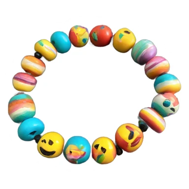 A gorgeous and beautiful colorful clay bead bracelet  sticker