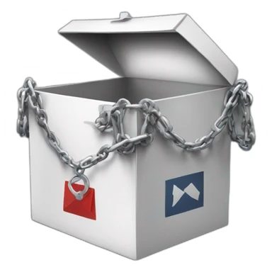 ballot box in chains sad sticker