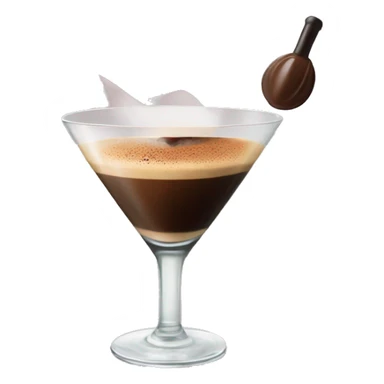 Espresso martini with lipstick transfer on rim sticker