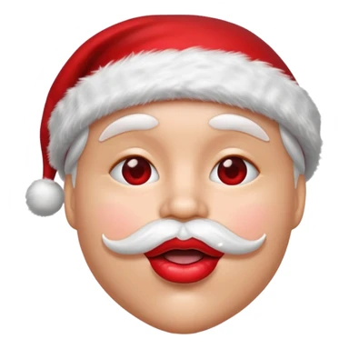 crea uno emoji 3d de unos labios tirandole un beso a mi esposa con un esenario de nabiadad sticker