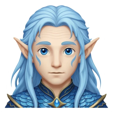 ESO male water elf with scales sticker
