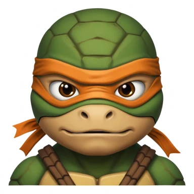 generate the face of a ninja turtle
Without showing teeth
It can't be green
maybe with a Nina mask instead of those stripes sticker