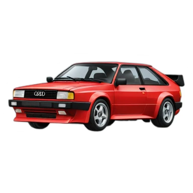 Black audi quattro turbo sticker