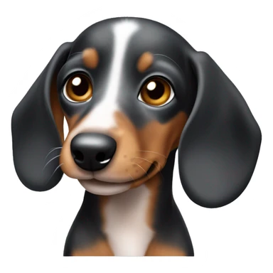 Dapple daschund puppy sticker