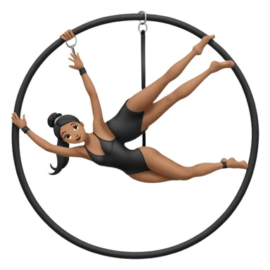 aerial hoop aerialist black n white sticker