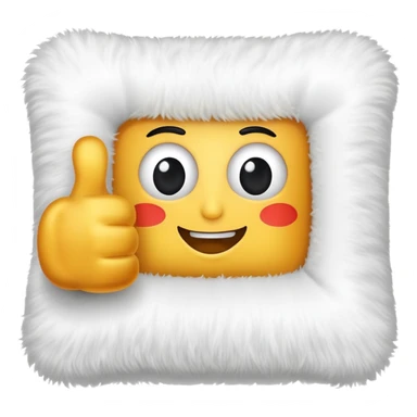 A German pillow giving a thumbs up sticker