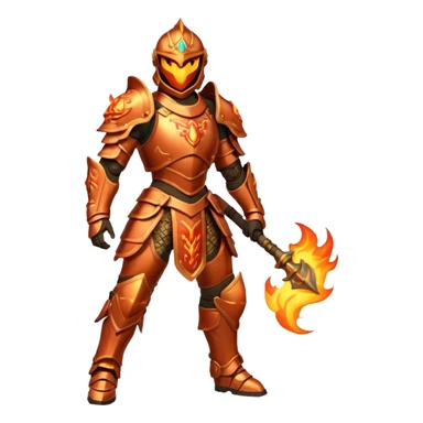 fire armored warrior sticker