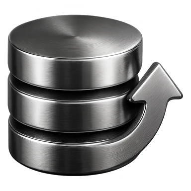efficient modern multi-layer database symbol representing performance and scalability, colors #3B2C85, #83fff8, #2C2828 sticker
