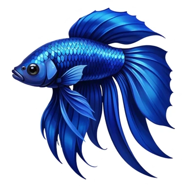 Dark blue beta fish partying sticker