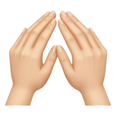 Two hands touching all finger tips shaped like a tent sticker