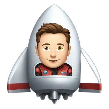 elon musk sitting on a rocket sticker