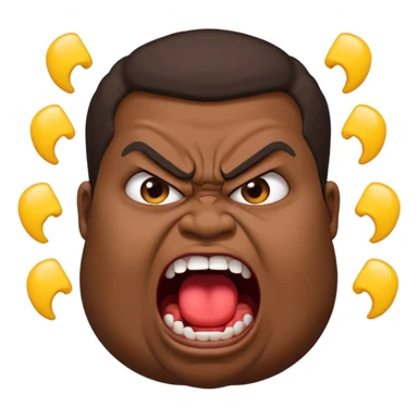 gum tsion emoji very not nice rude shouting ragebaiter fat ugly fat  black sticker