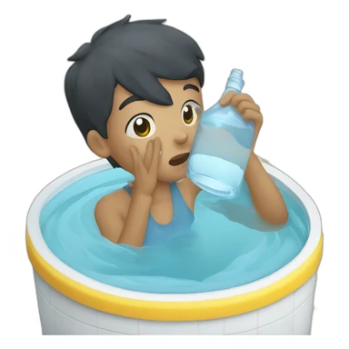 sucking water sticker