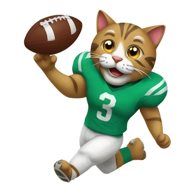 cat playing football sticker