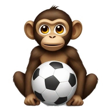 Monkey with a football sticker