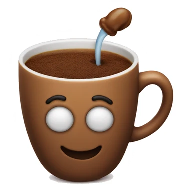 poop emoji and tea emoji combined but happy sticker