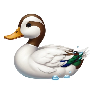 duck swimming sticker