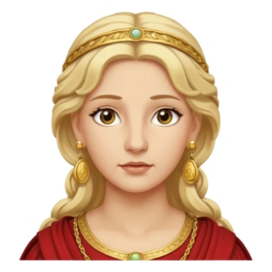 Ancient Roman woman with earrings and blonde hair sticker