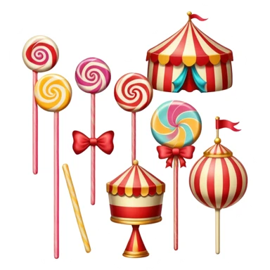 Vintage circus candy sticker