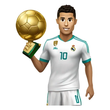 cristiano ronaldo with ballon d or sticker