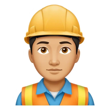 photorealistic kazakh worker sticker