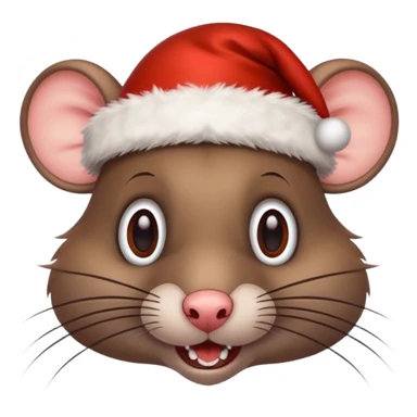Crazy swamp  rat with Christmas hats sticker
