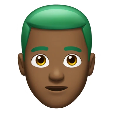 Frank Ocean with green hair and buzz cut sticker