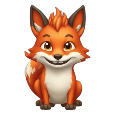 red fox dragon sticker
