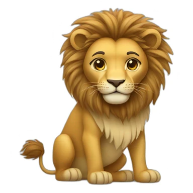 un lion avec un tutu sticker