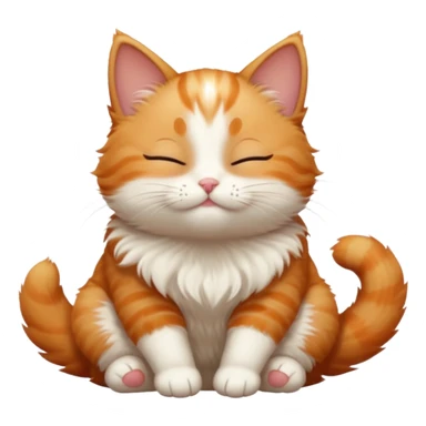 ginger and white small cat in funny positions upside down with eyes closed sticker