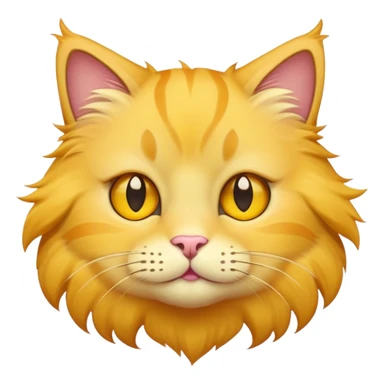 A yellow cat face with star eyes  sticker