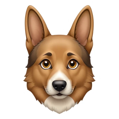Brown and white German Shepard with pointy ears sticker