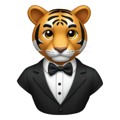 Tiger in a tux sticker