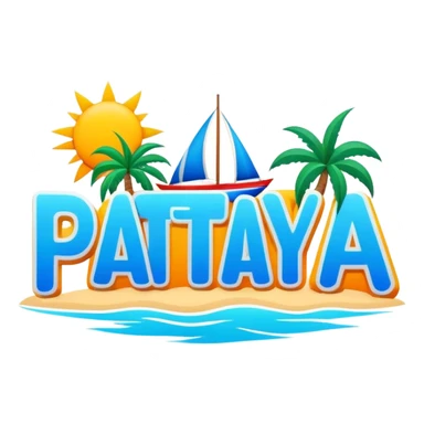 Create an emoji of the Pattaya Thailand sign sticker