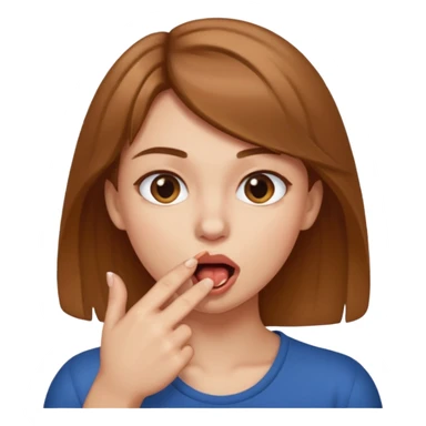 Biting finger seductively  sticker