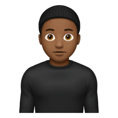 black man in black sweather sticker