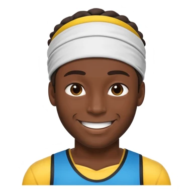 Male Athlete wear headband sticker