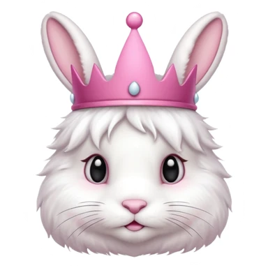 bunny with pink crown sticker