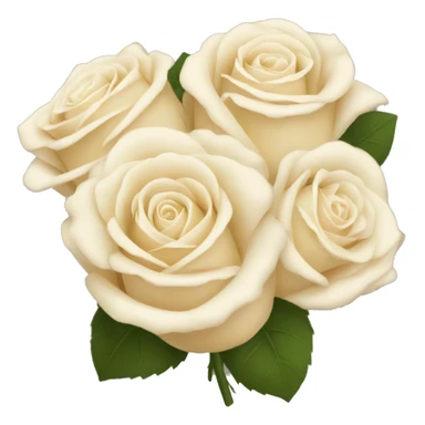 A cream colored rose bouquet like the bouquet emoji  sticker