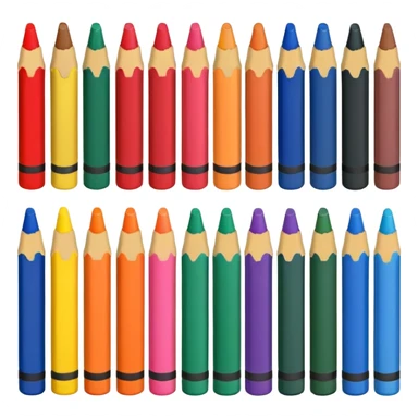 bundle of crayons, various colors sticker