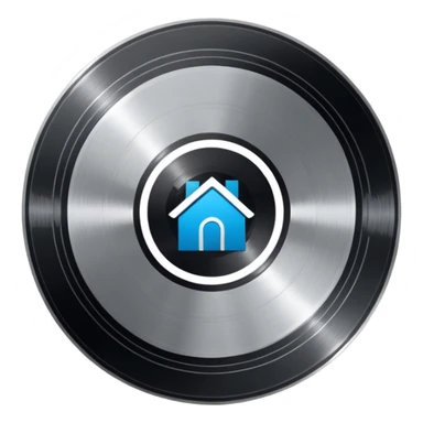 platinum vinyl with a house logo in the middle sticker