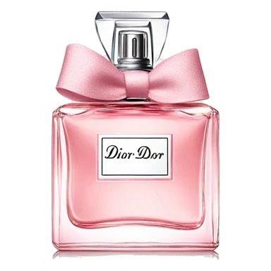 Light pink Miss Dior perfume with bow sticker